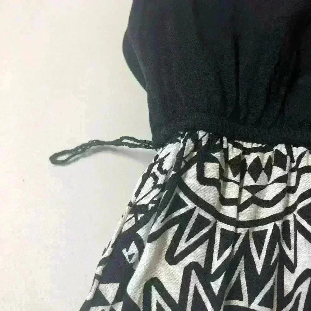 Almost Famous Women Black White Print Tube Non Slip Top Maxi Dress Size Medium - Picture 10 of 13